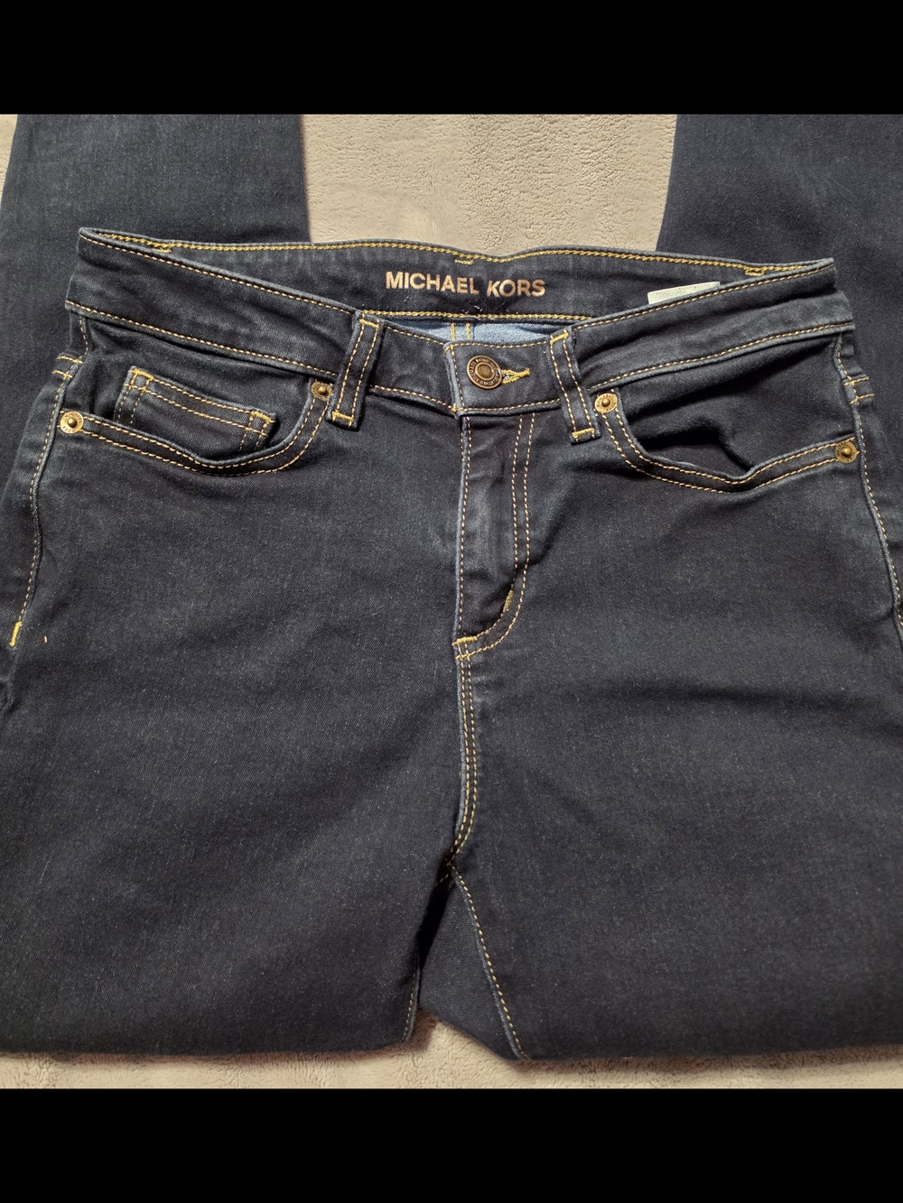 Michael Kors Women's Dark Blue Stretch Denim Jeans